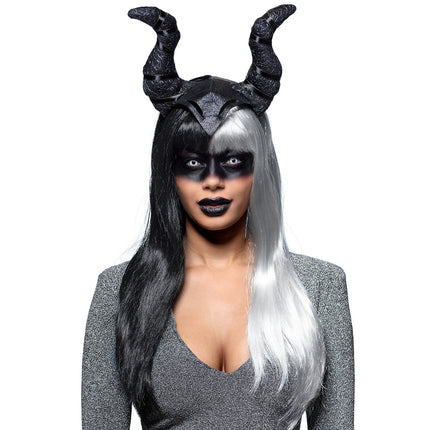 Boland Pruik Evil temptress zwart wit