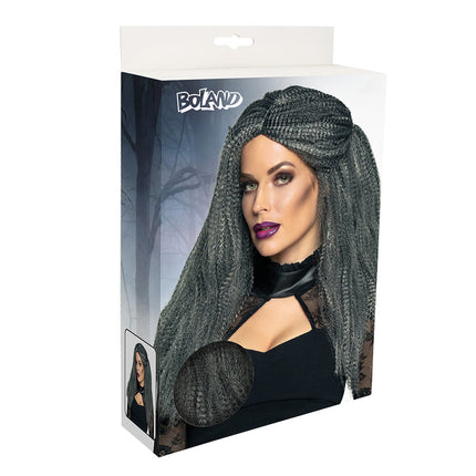 Boland Pruik Heks Griselda zwart grijz