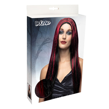 Boland Pruik Heks Iona zwart rood