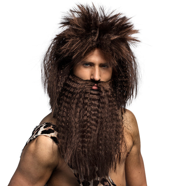 Boland Pruik Holbewoner bruin met baard