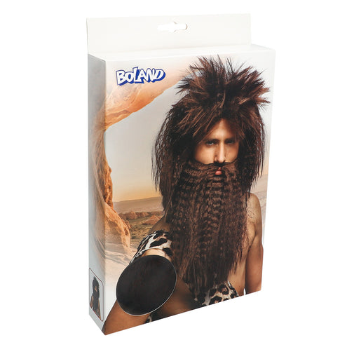 Boland Pruik Holbewoner bruin met baard
