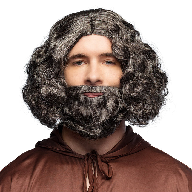 Boland Pruik Joseph grijs met baard