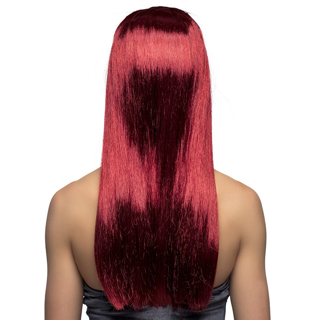 Boland Pruik lang haar rood Heks mahonie