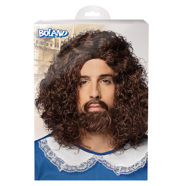 Boland Pruik Musketier bruin  D'artagnan