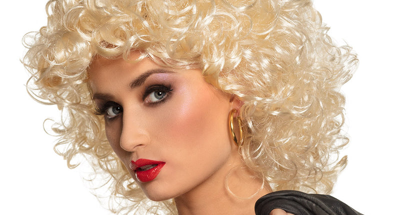 Boland Pruik Sandy Grease blonde krullen