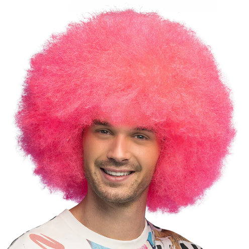 Boland Pruik Sugar afro neon roze