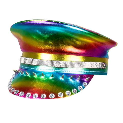 Boland Regenboog pet glimmend strass