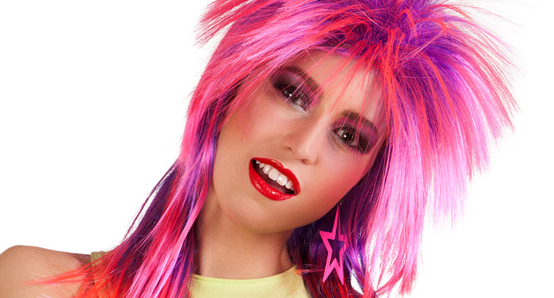 Boland Rock pruik Kimberley roze/paars