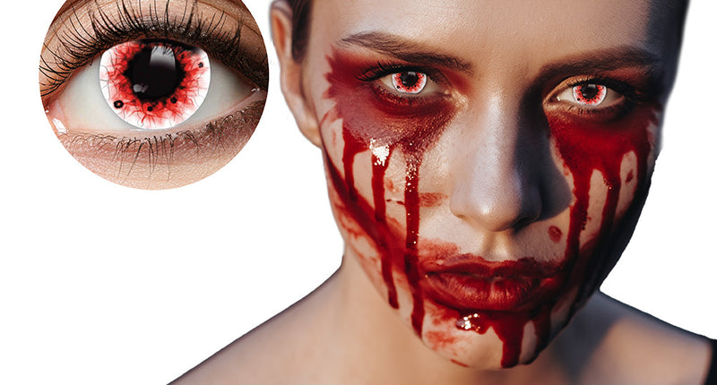 Boland Rode Halloween contactlenzen Blood splatter (3 maanden)