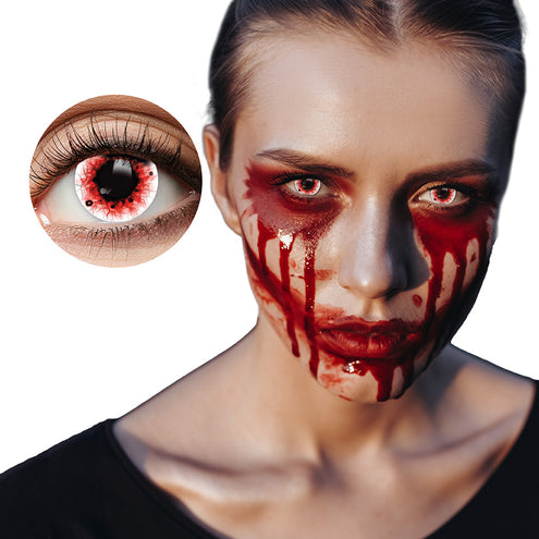Boland Rode Halloween contactlenzen Blood splatter (3 maanden)