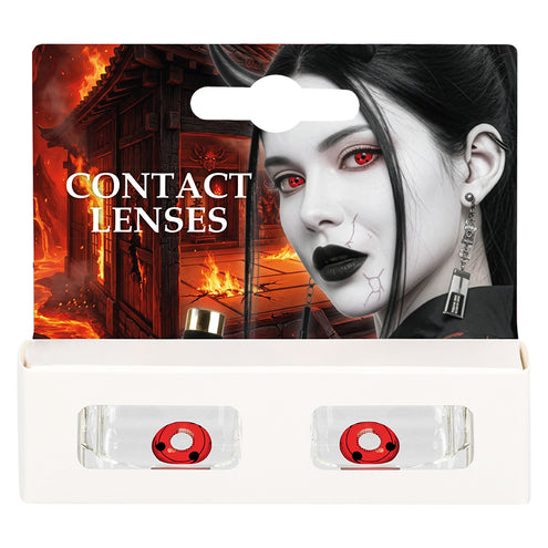 Boland Rode Halloween contactlenzen Cursed demon (3 maanden)
