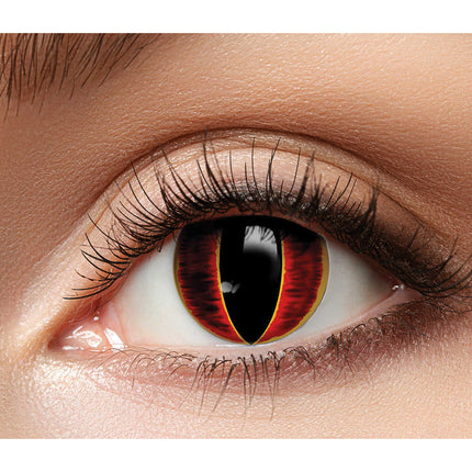 Boland Rode Halloween contactlenzen Dragonfire (3 maanden)