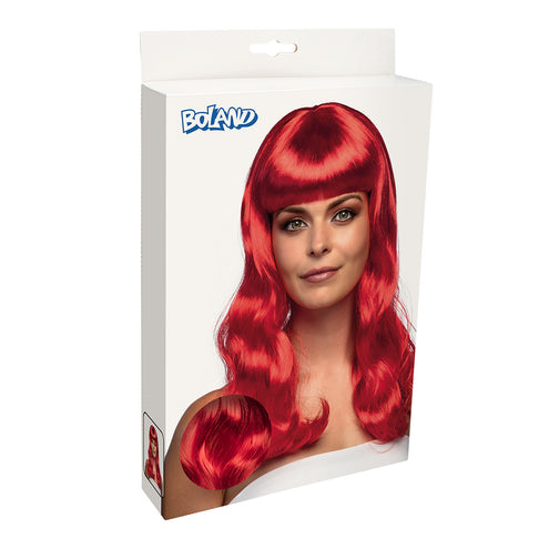 Boland Rode pruik lang golvend haar Chique