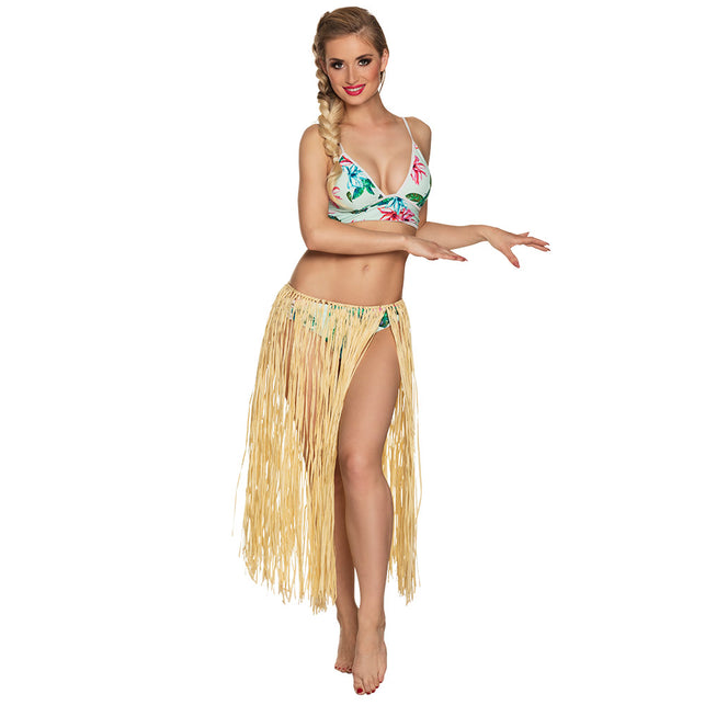Boland Rokje Hawaii Raffia lang