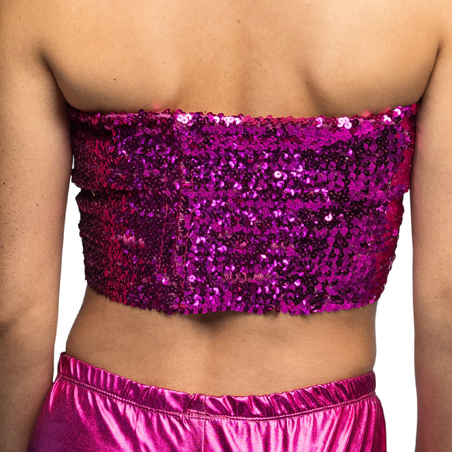 Boland Roze glitter festival top Sparkle (dames, M/L)