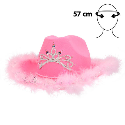 Boland Roze LED hoed Blush bandit (met verlichting)