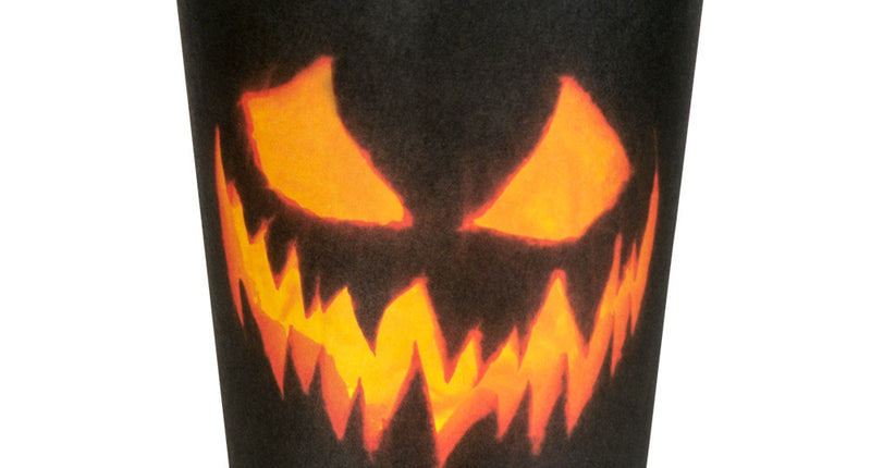 Boland Set 10 papieren bekertjes Creepy pumpkin