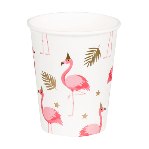 Boland Set 10 papieren bekertjes Flamingo