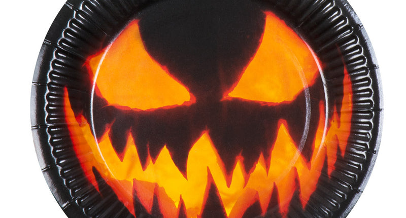 Boland Set 10 papieren bordjes Creepy pumpkin