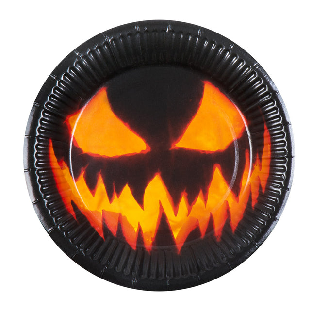 Boland Set 10 papieren bordjes Creepy pumpkin