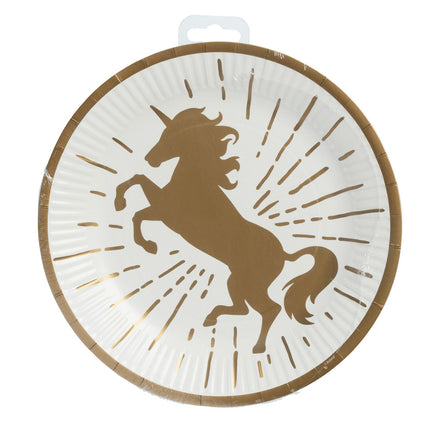 Boland Set 10 papieren bordjes Eenhoorn