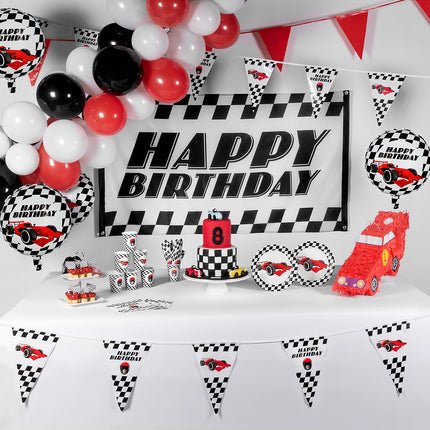Boland Set 10 papieren bordjes Racing