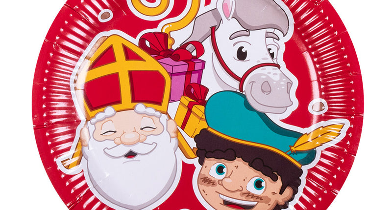 Boland Set 10 papieren bordjes Sinterklaas (XL)
