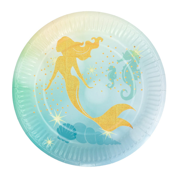 Boland Set 10 papieren bordjes Zeemeermin