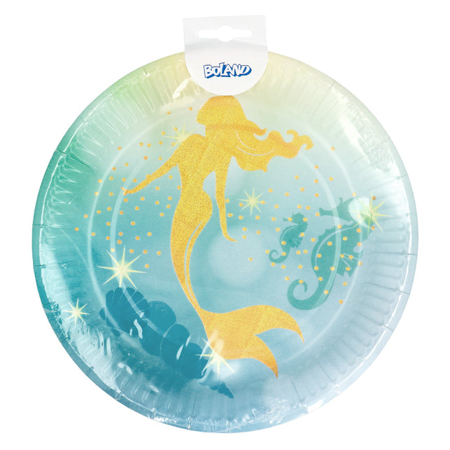 Boland Set 10 papieren bordjes Zeemeermin