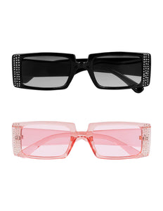 Boland Set 2 partybrillen Escape zwart/roze