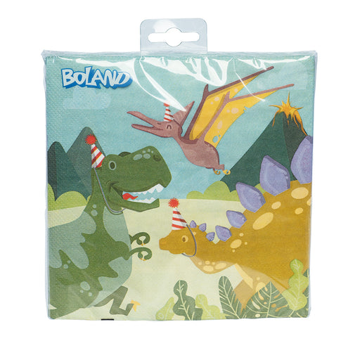 Boland Set 20 papieren servetten Dino party