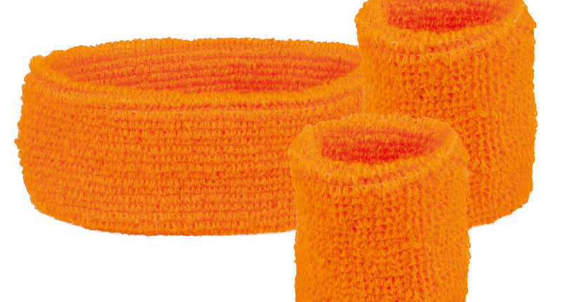 Boland Set 3 zweetbandjes neonoranje