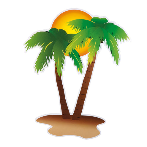 Boland Set 4 kartonnen decoraties Hawaii