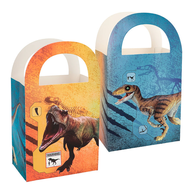Boland Set 4 papieren feestzakjes T-rex