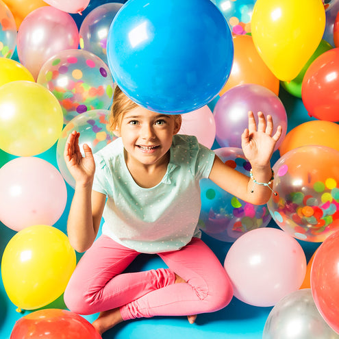 Boland Set 5 latex confettiballonnen multikleur