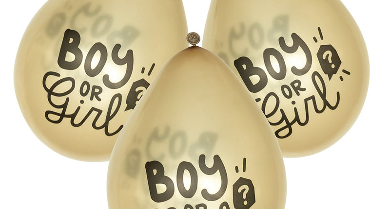 Boland Set 6 latex ballonnen 'Boy or girl?'