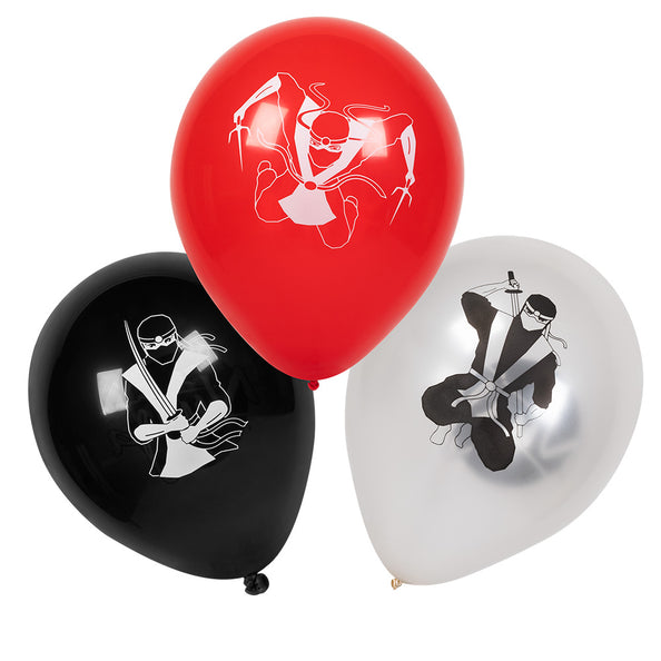 Boland Set 6 latex ballonnen 'Ninja'