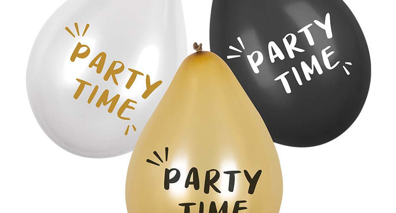 Boland Set 6 latex ballonnen 'Party time'