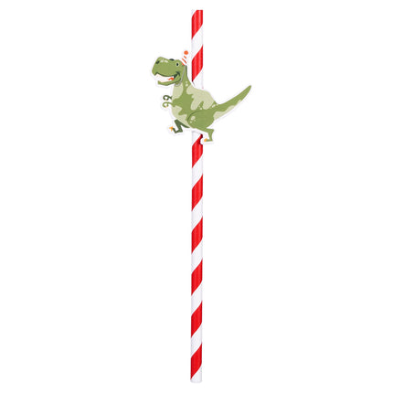 Boland Set 6 papieren rietjes Dino party