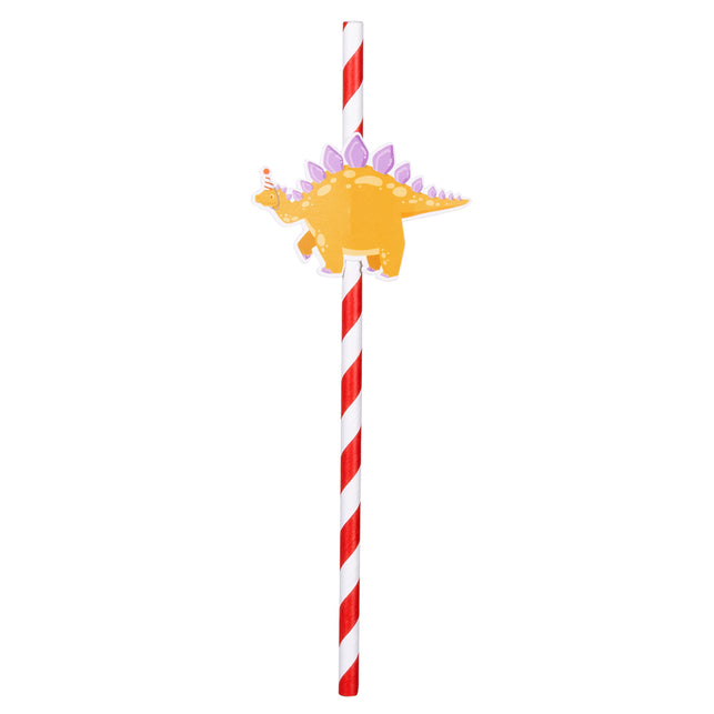 Boland Set 6 papieren rietjes Dino party