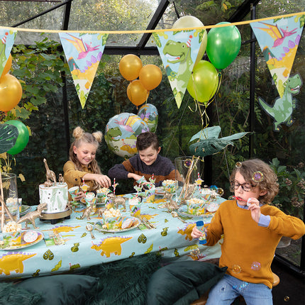 Boland Set 6 papieren rietjes Dino party