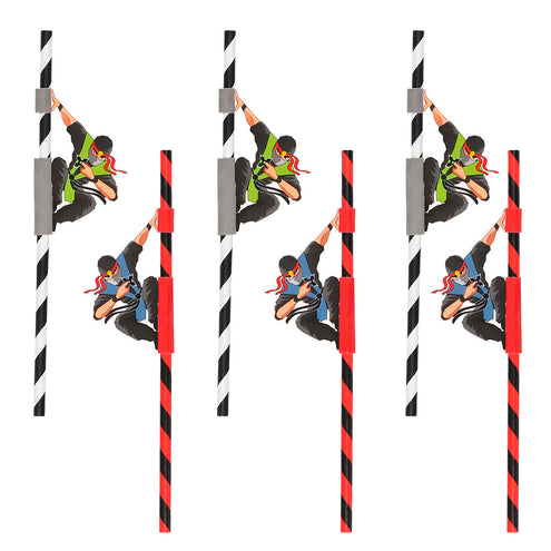 Boland Set 6 papieren rietjes Ninja