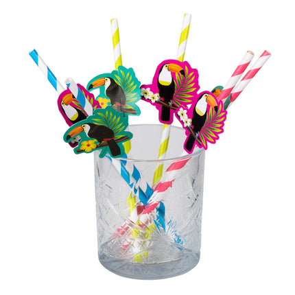 Boland Set 6 papieren rietjes Toekan