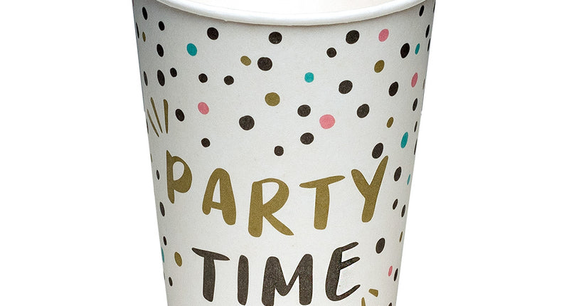 Boland Set 8 papieren bekertjes 'Party time'