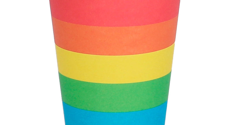 Boland Set 8 papieren bekertjes Regenboog