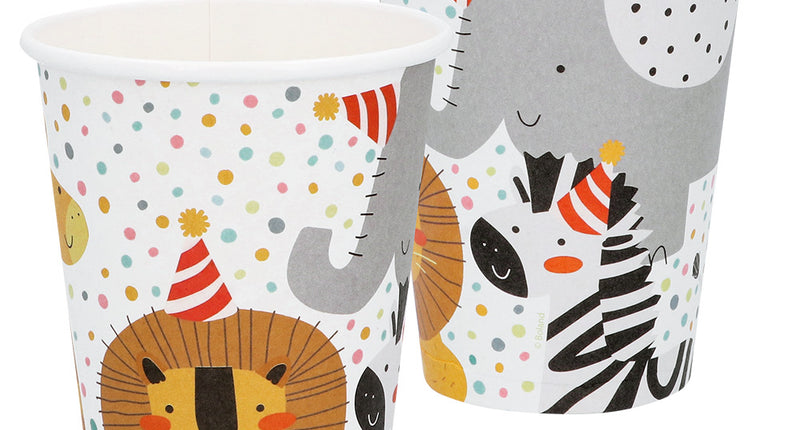Boland Set 8 papieren bekertjes Safari