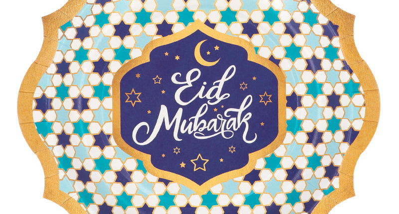 Boland Set 8 papieren bordjes 'Eid Mubarak'