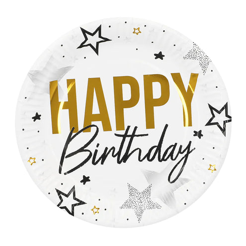 Boland Set 8 papieren bordjes 'Happy birthday'