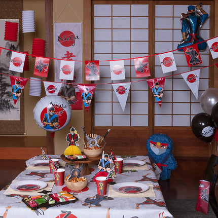 Boland Set 8 papieren bordjes Ninja