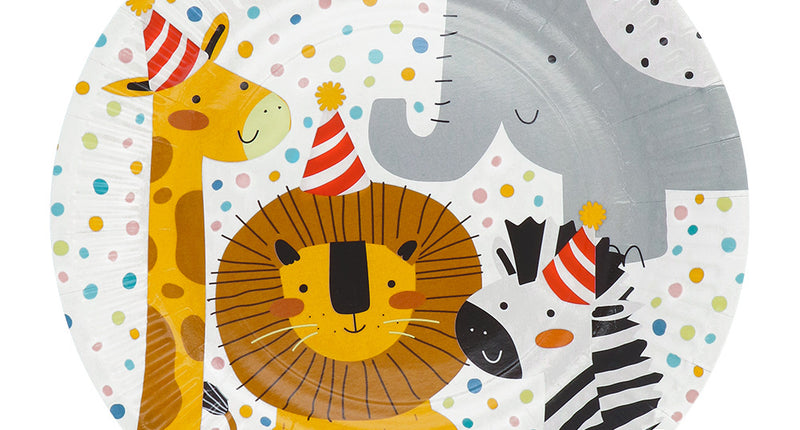 Boland Set 8 papieren bordjes Safari